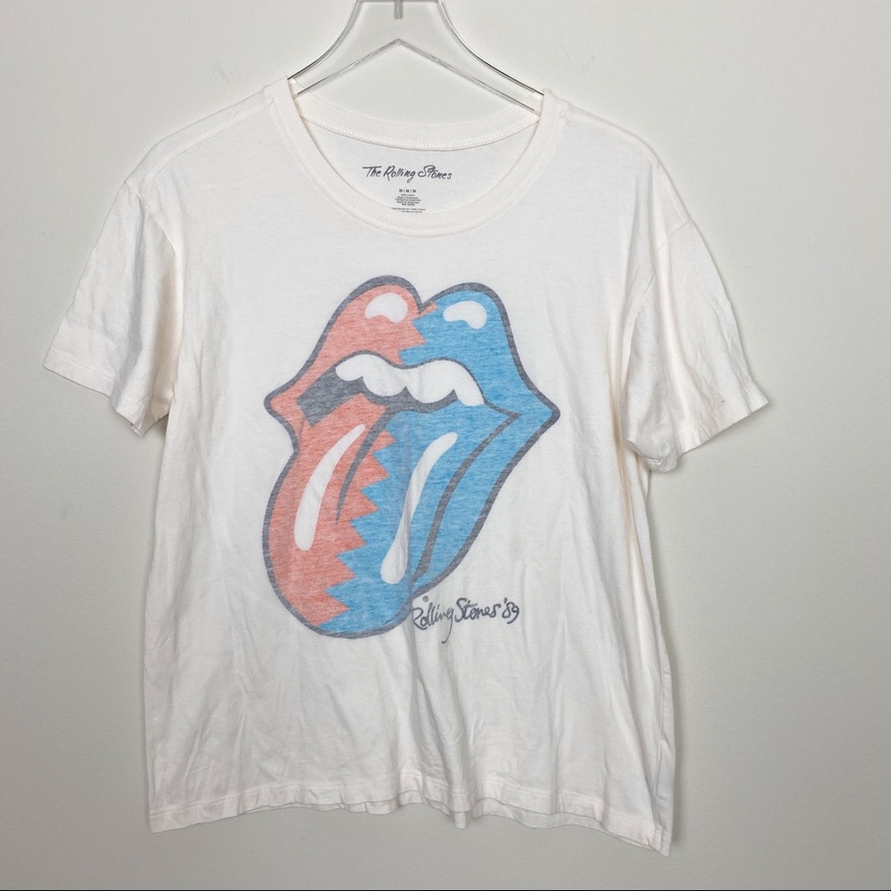 The Rolling stones white graphic tee